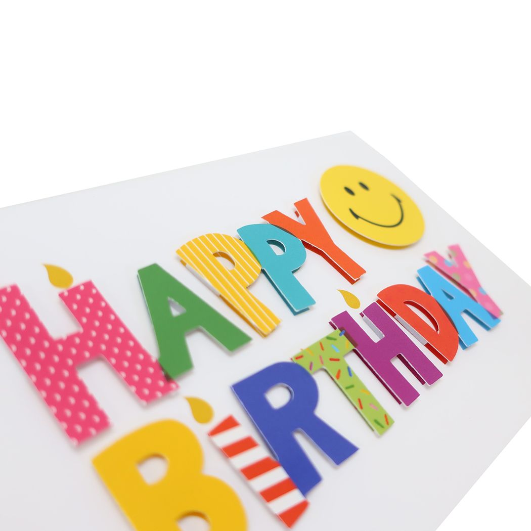 スプリング付きメッセージカード グリーティングカード スマイリーフェイス HAPPY BIRTHDAY GE-79 Smiley Face アクティブコーポレーション 誕生日 プレゼント メッセージカード 封筒付き メール便可