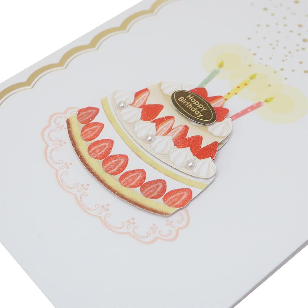 ハンドメイド祝儀袋 封筒付き のし袋 バースデーケーキ アクティブコーポレーション 誕生日祝い 金封 メール便可