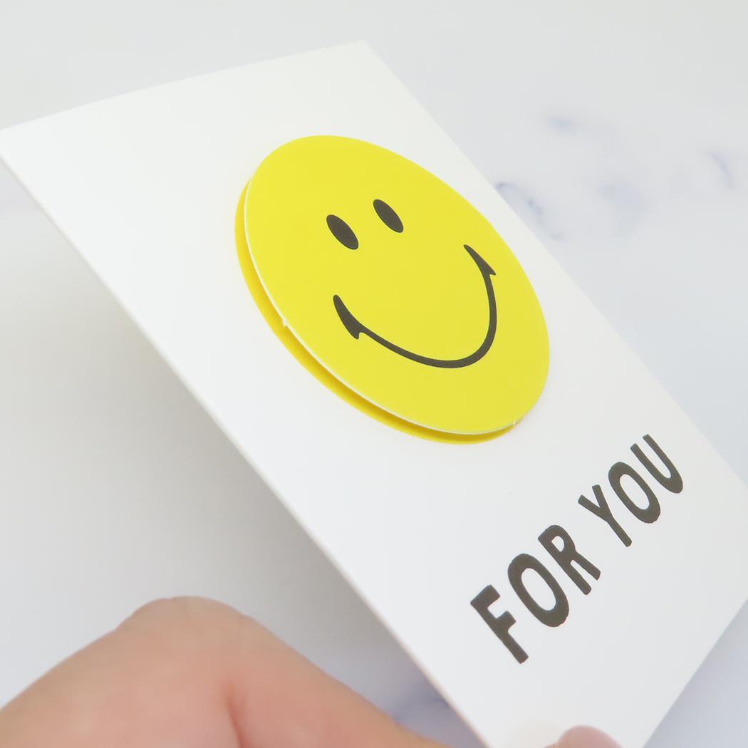 ミニカード ミニメッセージカード スマイリーフェイス FOR YOU MG-48 Smiley Face アクティブコーポレーション 封筒付き メール便可