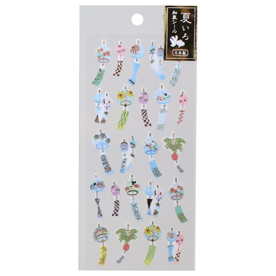 シールシート 夏いろ和風シール 風鈴 アクティブコーポレーション デコシール デコレーション かわいい グッズ メール便可 シネマコレクション