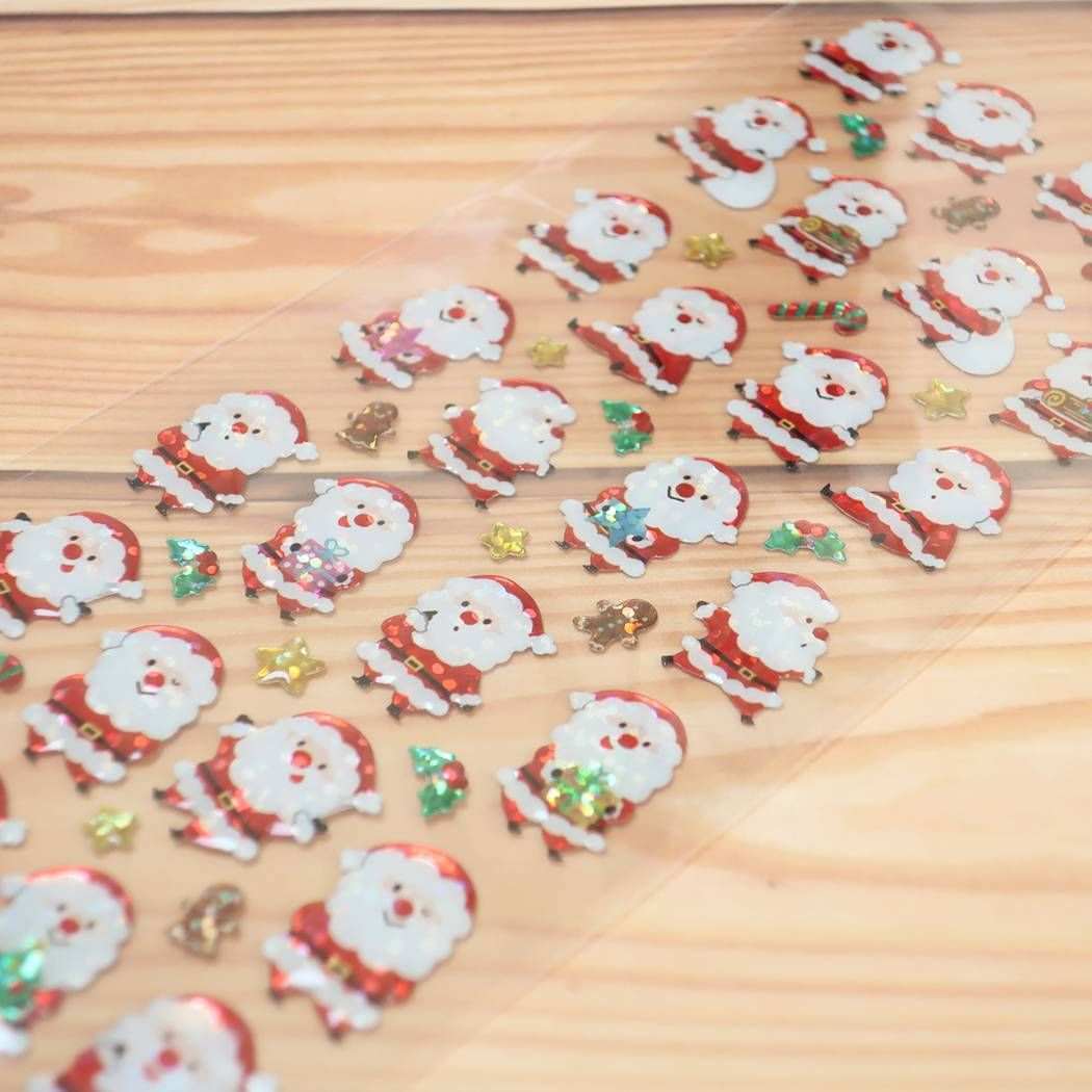 シールシート クリスマス ドロップシール サンタとクッキー アクティブコーポレーション