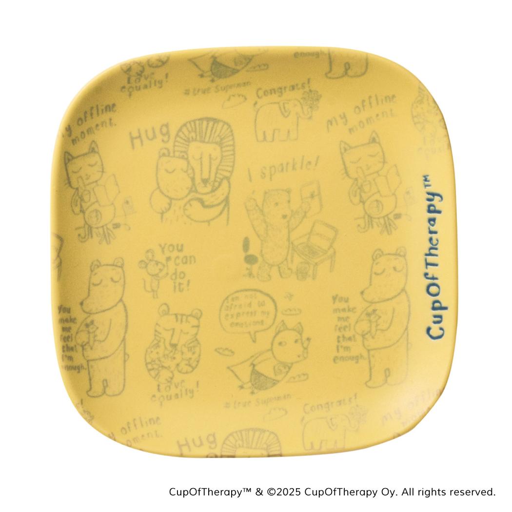 カップオブセラピー 中皿 スクエアプレート 15cm YE アイトー