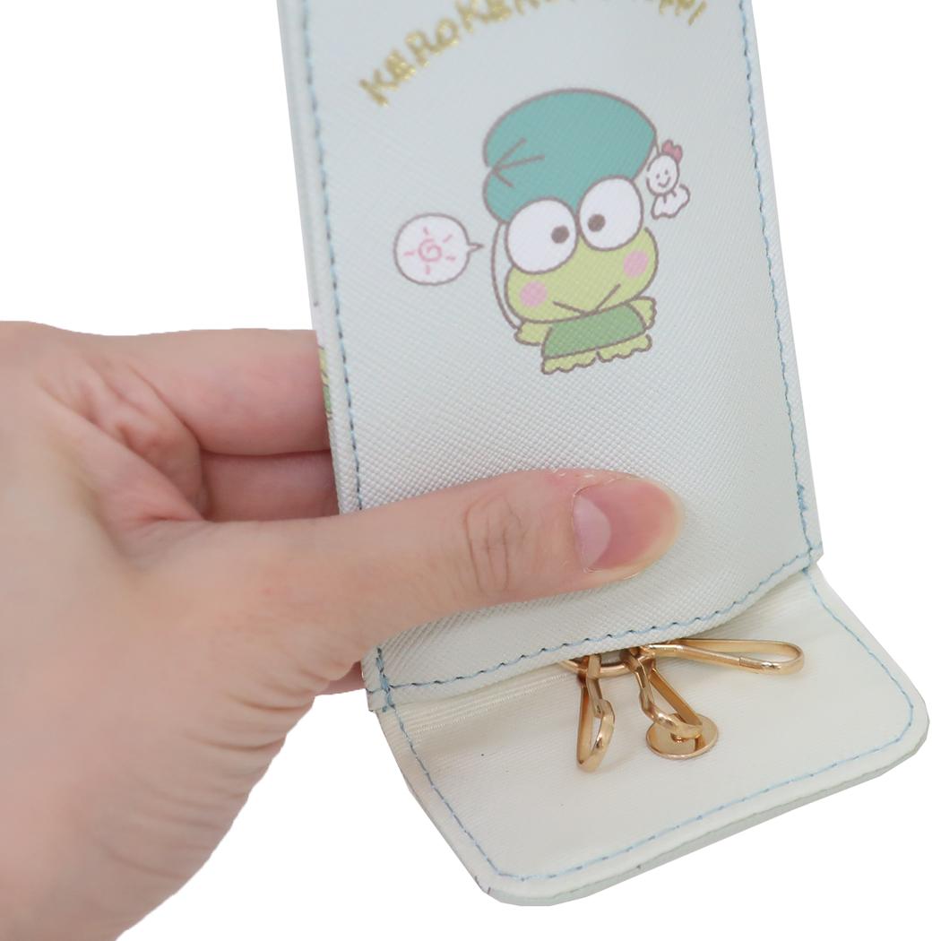 リール付きキーケース キーカバー ケロケロケロッピ サンリオ アルディ 鍵入れ かわいい メール便可