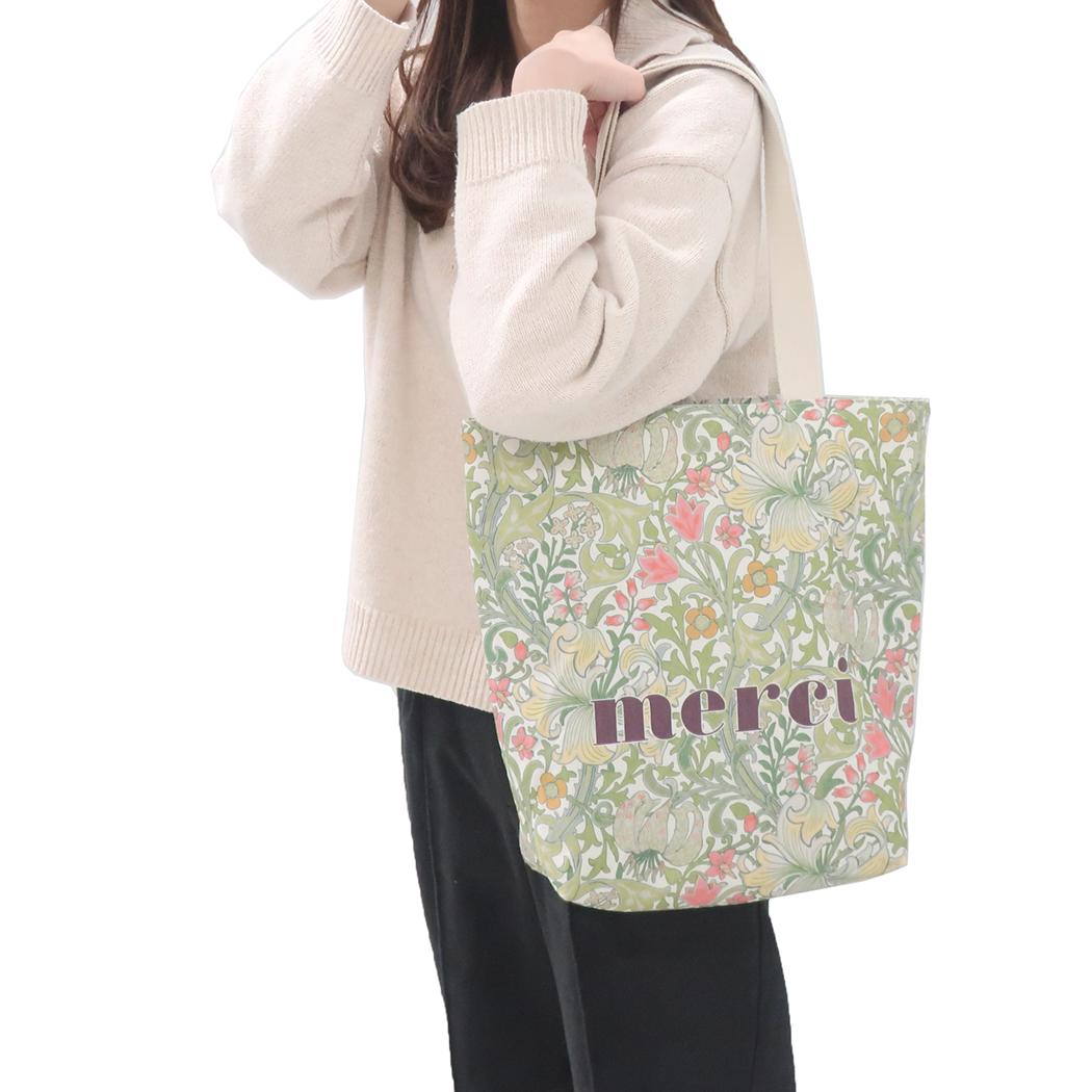 オーガニックコットンニーストート トートバッグ BEIGE アミナコレクション トート サブバッグ おしゃれ 手提げバッグ