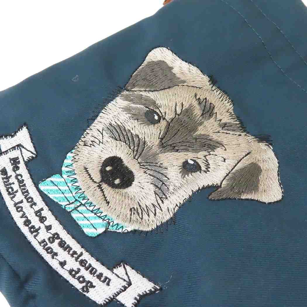 ドッグキンチャクポーチ 巾着袋 GR SCHNAUZER いぬアミナコレクション 小物入れ かわいい メール便可