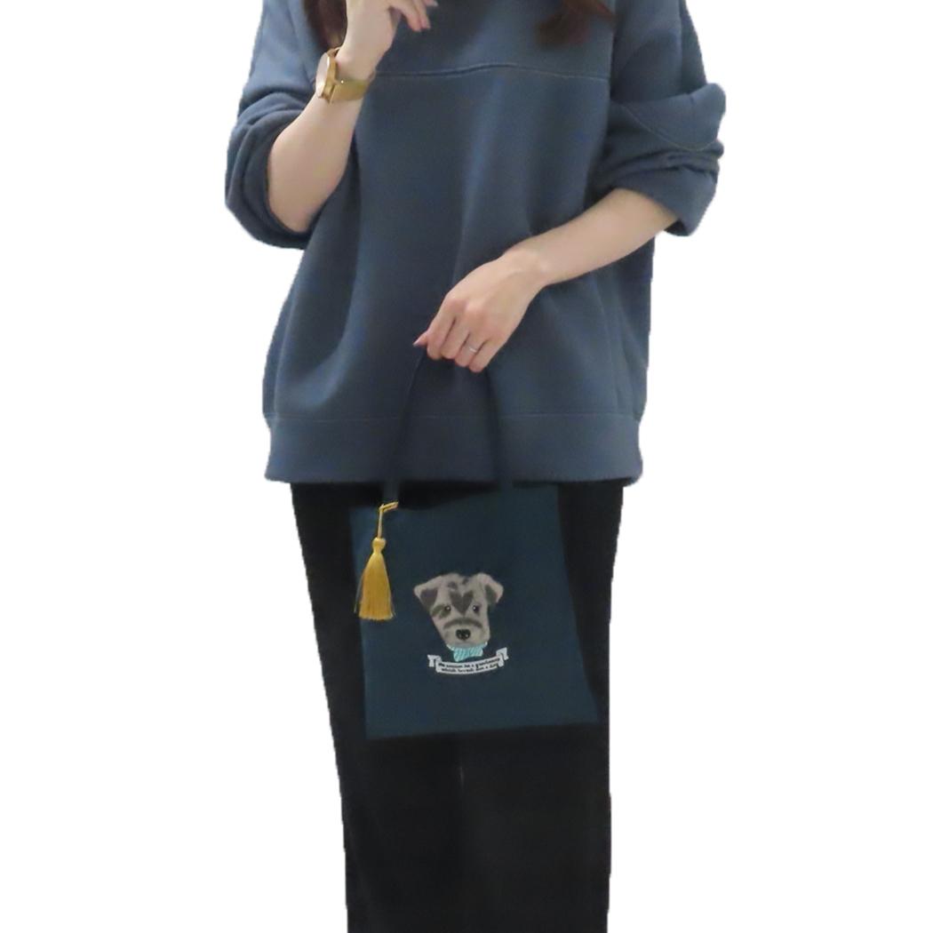 ドッグトートBAG トートバッグ GR SCHNAUZER いぬアミナコレクション 手提げバッグ かわいい メール便可