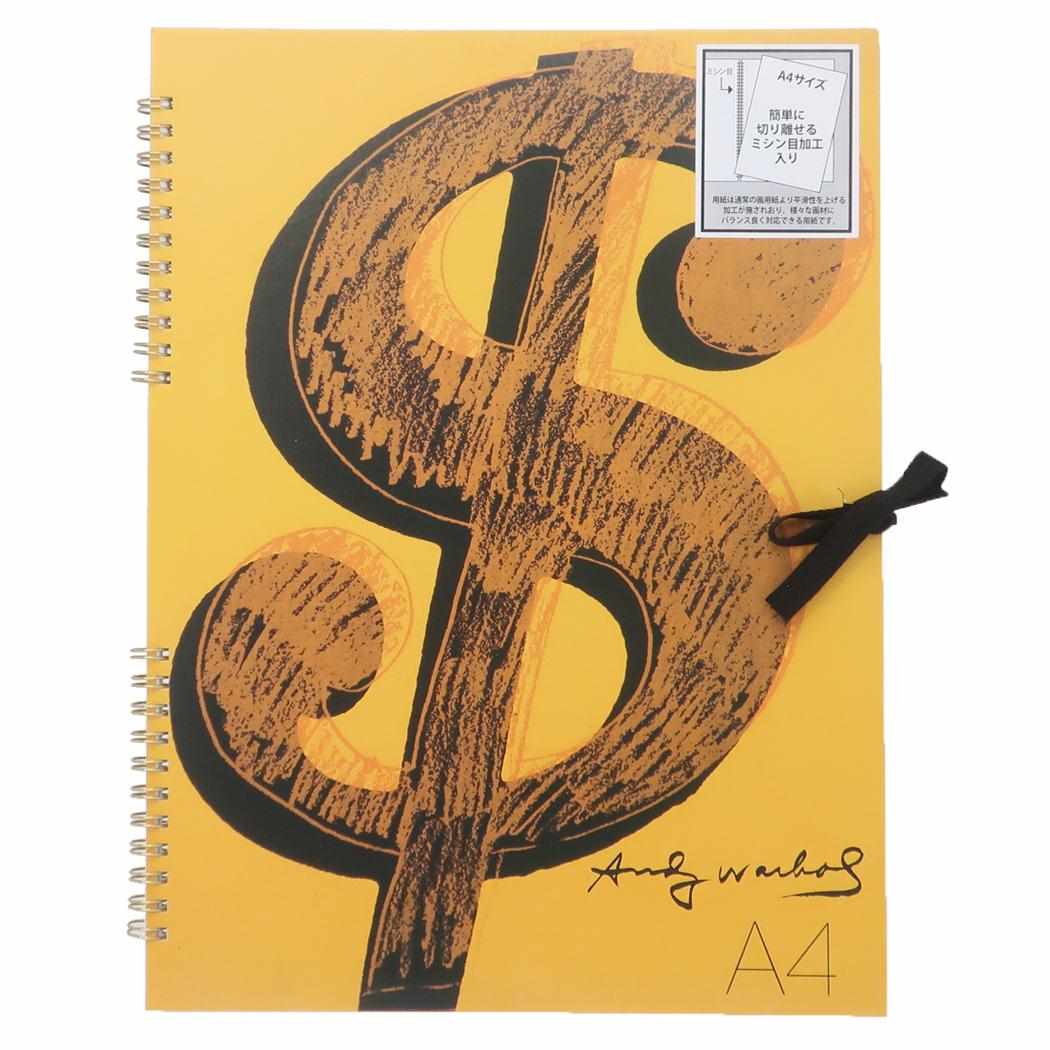 アンディ ウォーホル お絵かき帳 スケッチブック A4 ドル イエロー APJ お絵かきノート アートグッズ グッズ シネマコレクション
