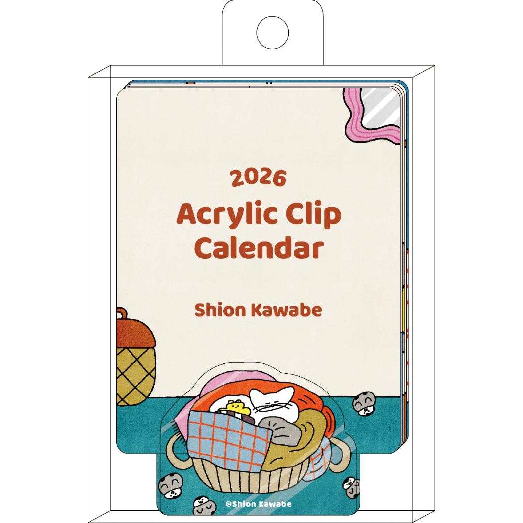 アクリルクリップカレンダー2026年 2026Calendar かわべしおん APJ 国内作家 アート インテリア 令和8年暦