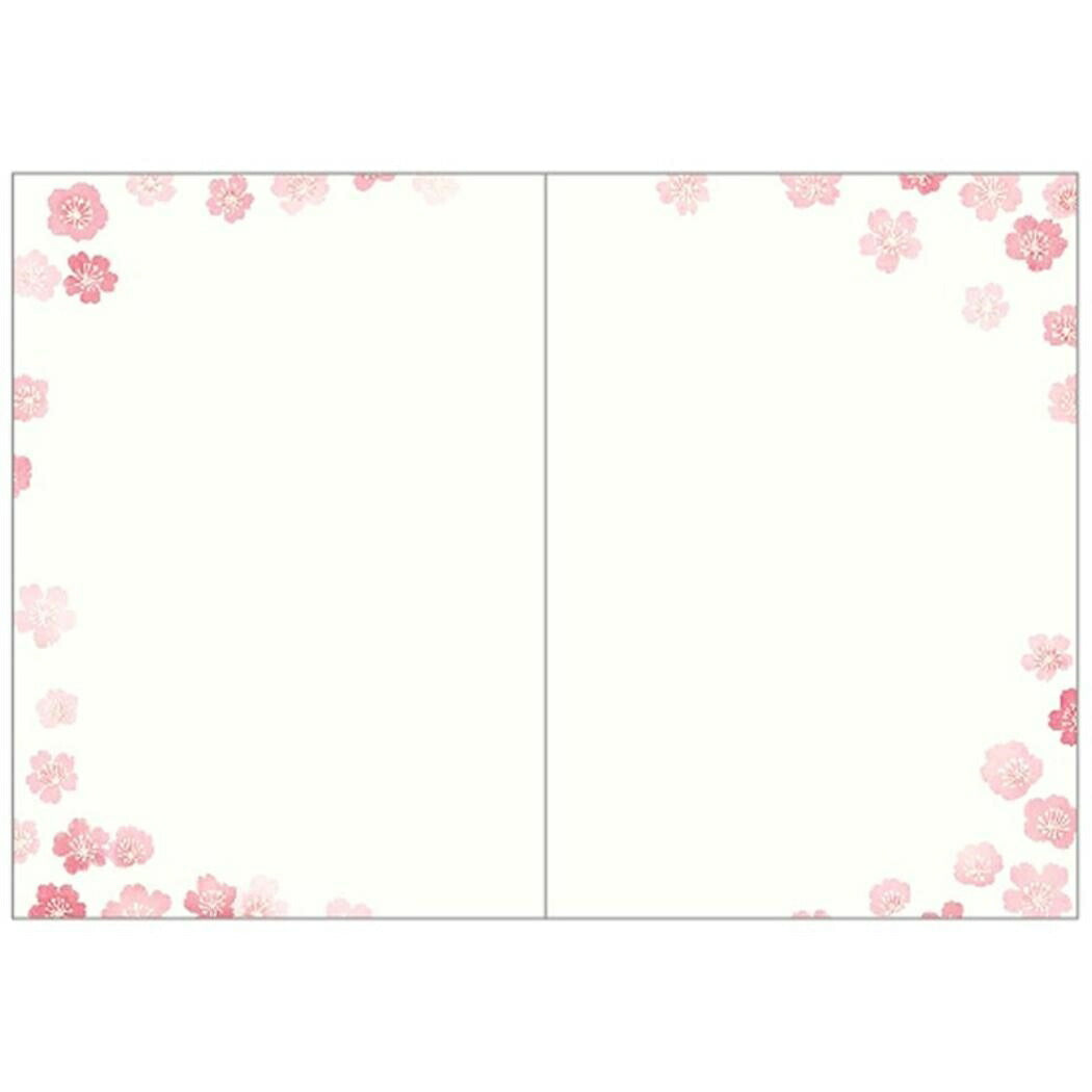 さくらグリーティングカード メッセージカード 水辺の桜 クローズピン 入学 卒業 お祝いメッセージ 多目的カード メール便可
