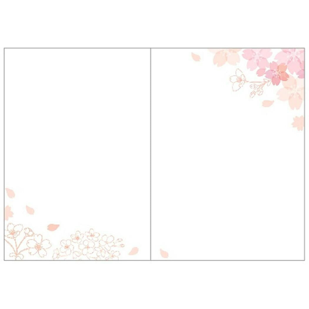 さくらグリーティングカード メッセージカード 桜咲く クローズピン 入学 卒業 お祝いメッセージ 多目的カード メール便可
