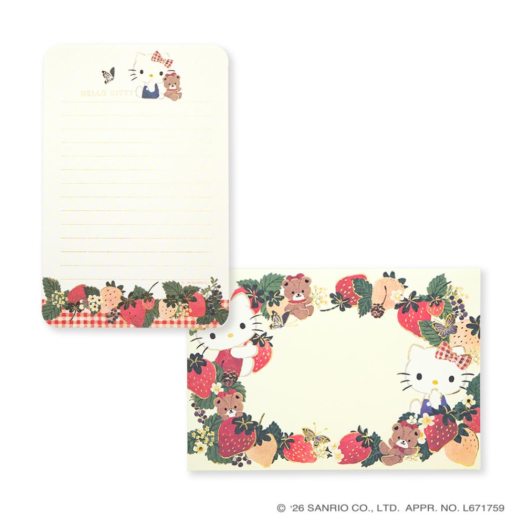サンリオキャラクターズ x 林朋子 手紙セット レターセット ハローキティ Sanrio クローズピン