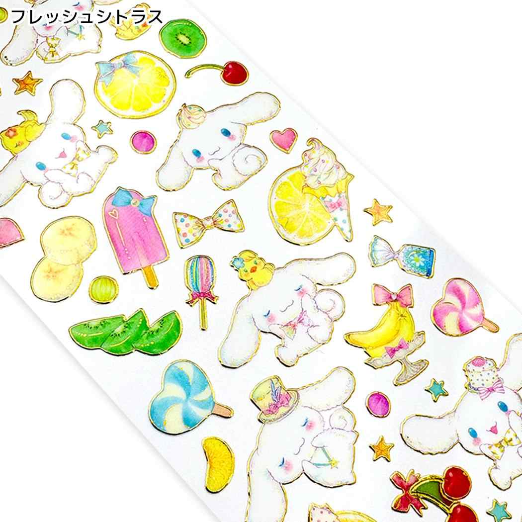 たけいみきxシナモロール シールシート クリアシール フレッシュシトラス サンリオ クローズピン