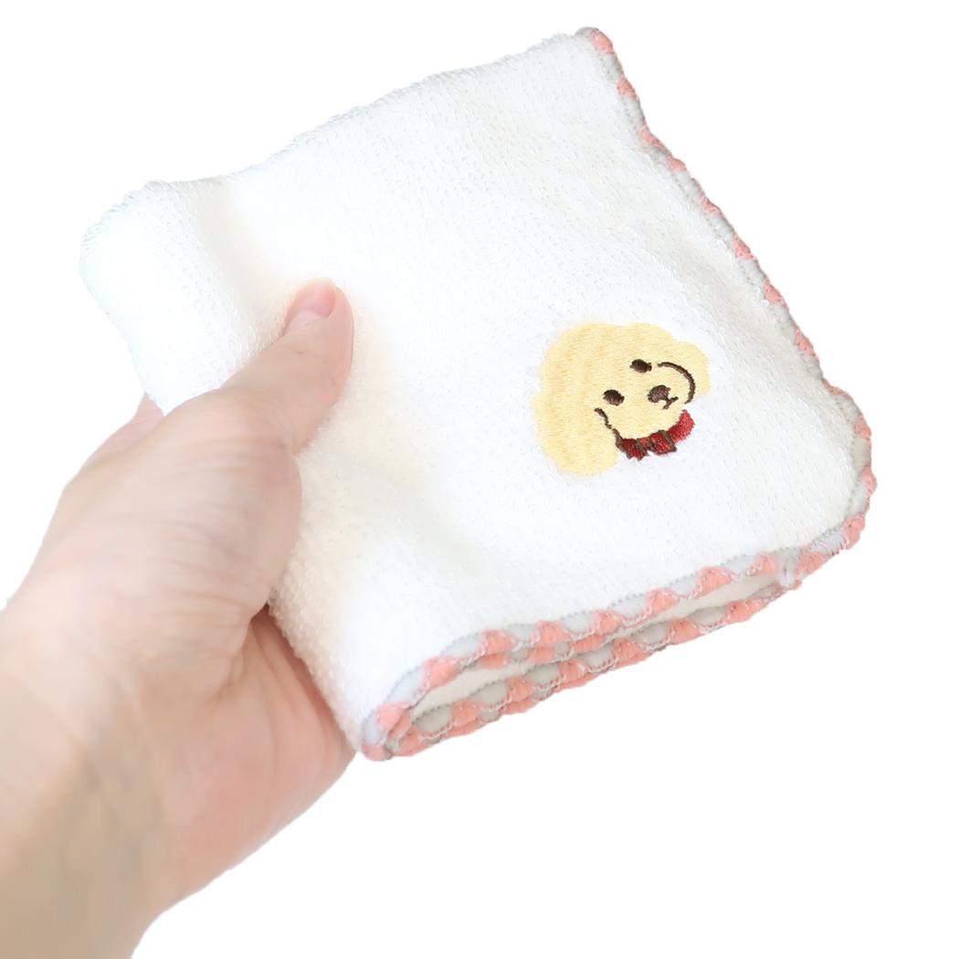 ミニタオル アニマル刺繍ミニタオル マロン ミントイン