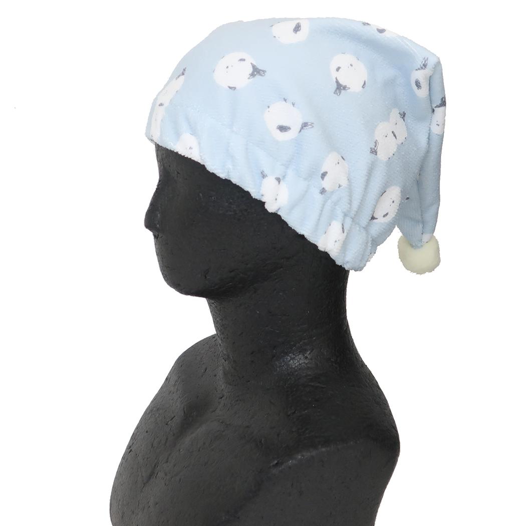 タオルキャップ ヘアドライタオル帽子 シマエナガ ミントイン お風呂雑貨 海プール用品 メール便可