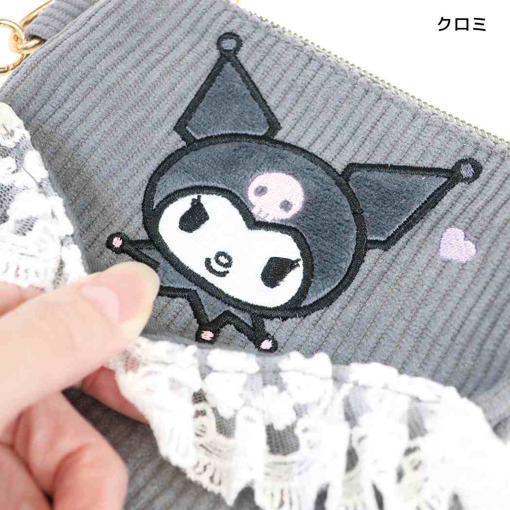 サンリオ ショルダーバッグ フリル付き ショルダー ポシェット コーデュロイ クロミ Sanrio 畑山商事