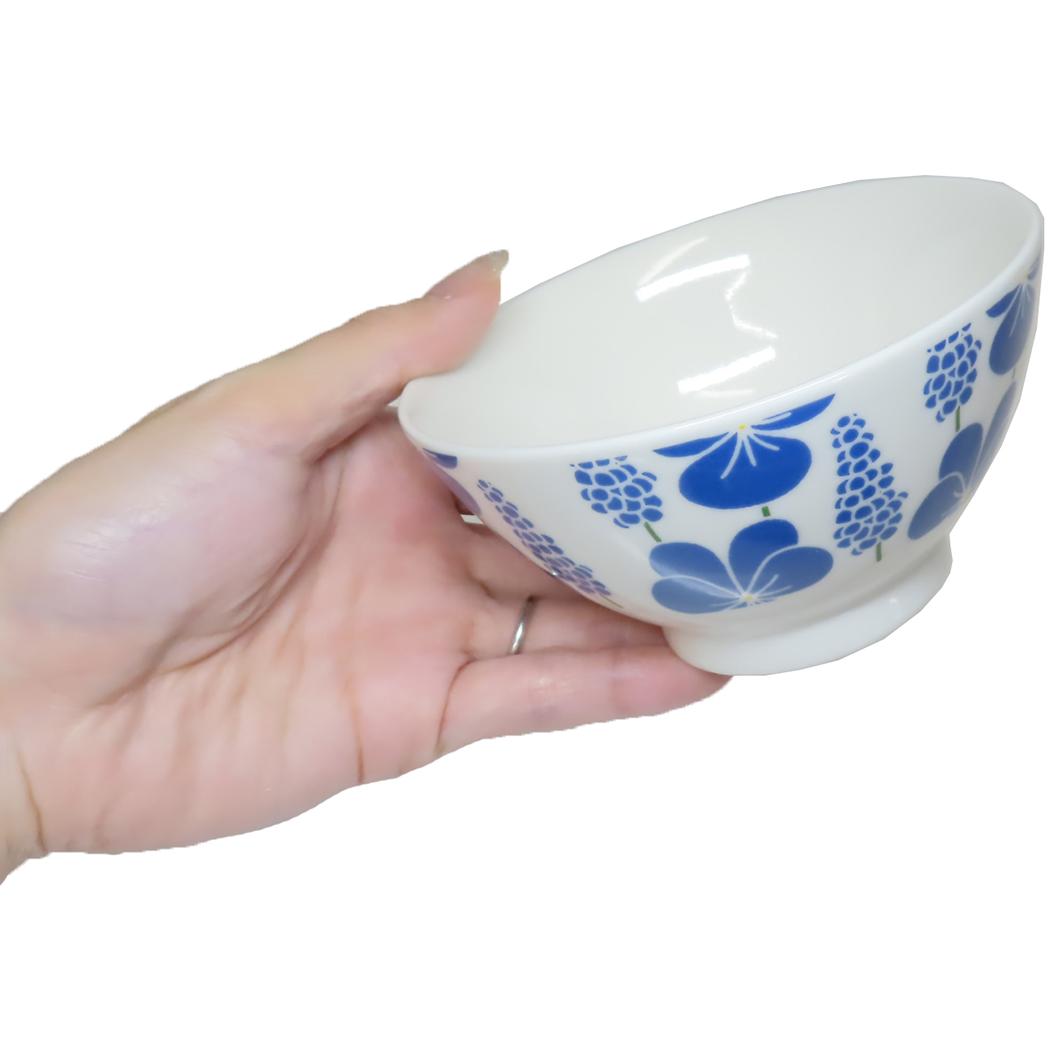 ライスボウル 茶碗 ミッフィー フラワーパターン ブルー ディックブルーナ 金正陶器 日本製食器 絵本