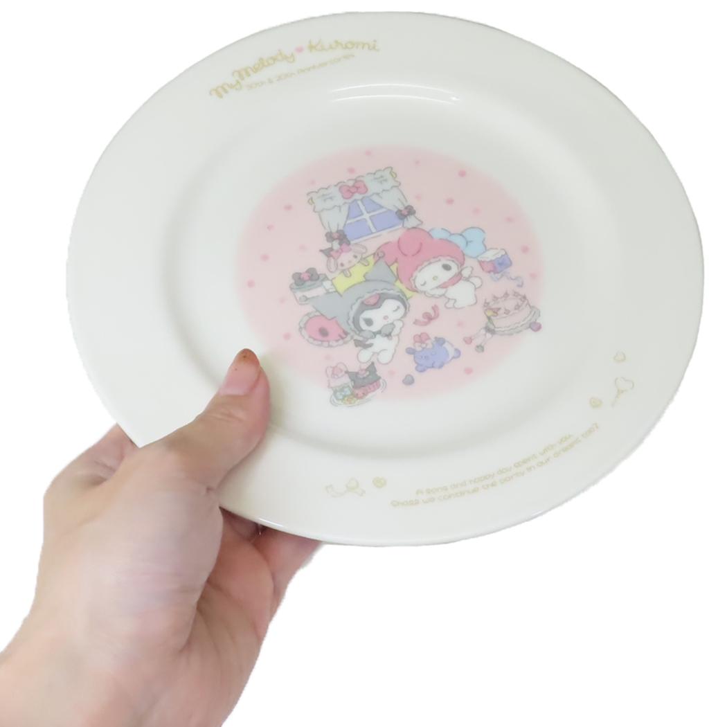 プレート 中皿 マイメロディ&クロミ マイメロディ50th&クロミ20th ピンク サンリオ 金正陶器 食器 かわいい