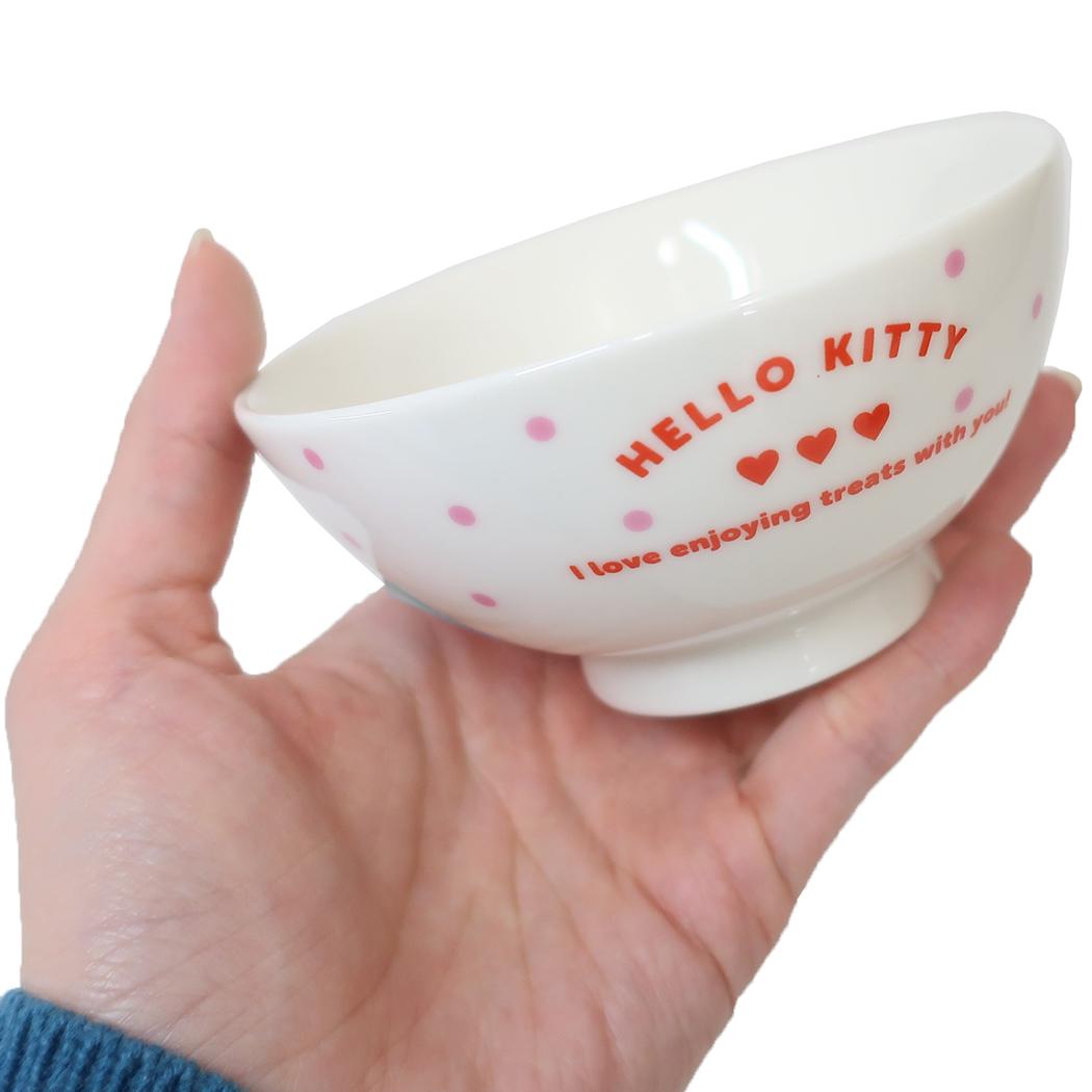 茶碗 キッズ食器 ハローキティ スイーツ&ドット サンリオ 金正陶器 日本製食器
