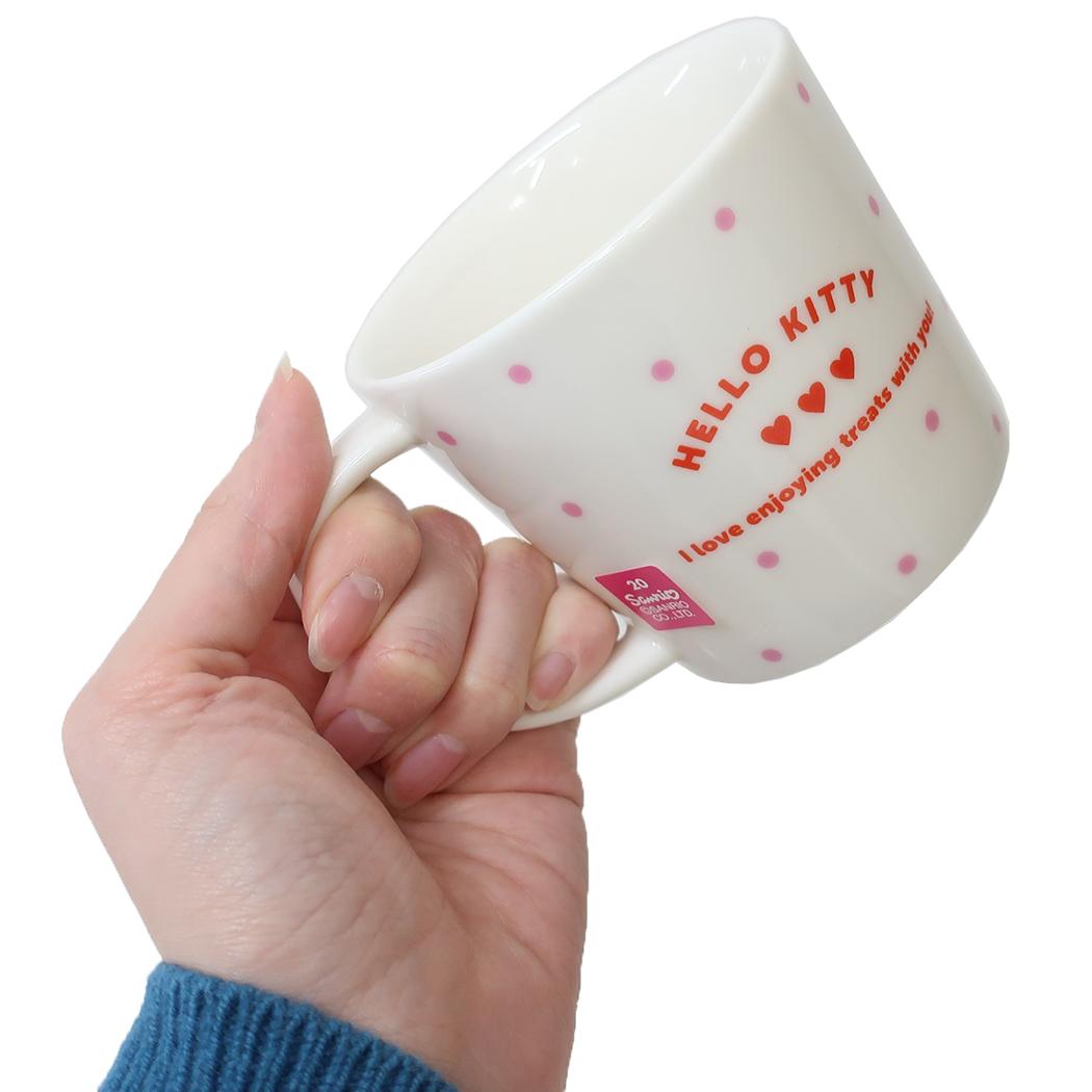 マグM マグカップ ハローキティ スイーツ&ドット サンリオ 金正陶器 日本製食器