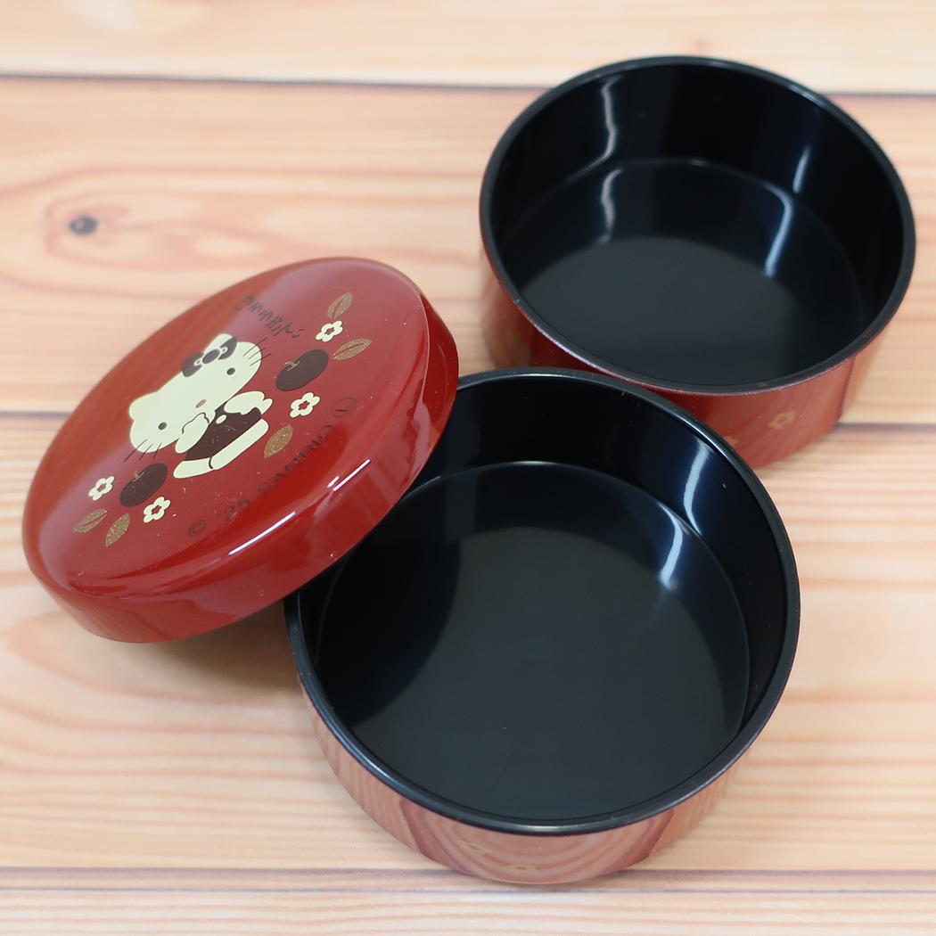 ミニお重 赤 ミニ重箱 ハローキティ はろうきてぃ花林檎 サンリオ 金正陶器 日本製