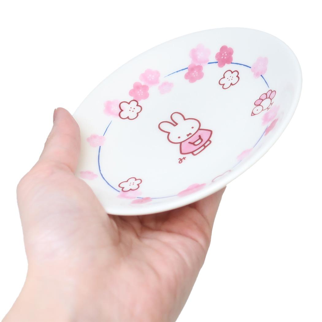 ミニプレート 小皿 ミッフィー ほのか 花 ディックブルーナ 金正陶器 プレゼント 食器 絵本