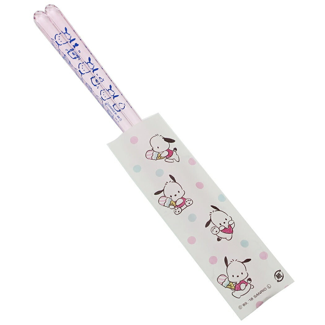 クリア箸 おはし ポチャッコ withピーちゃんズ サンリオ 金正陶器 23cm 日本製 メール便可