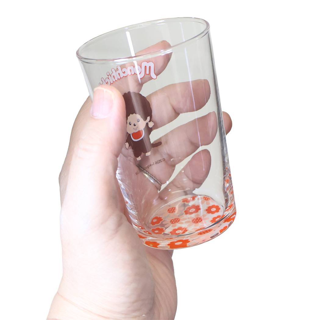 モンチッチ コップ レトロフラワー グラスS モンチッチくん 金正陶器