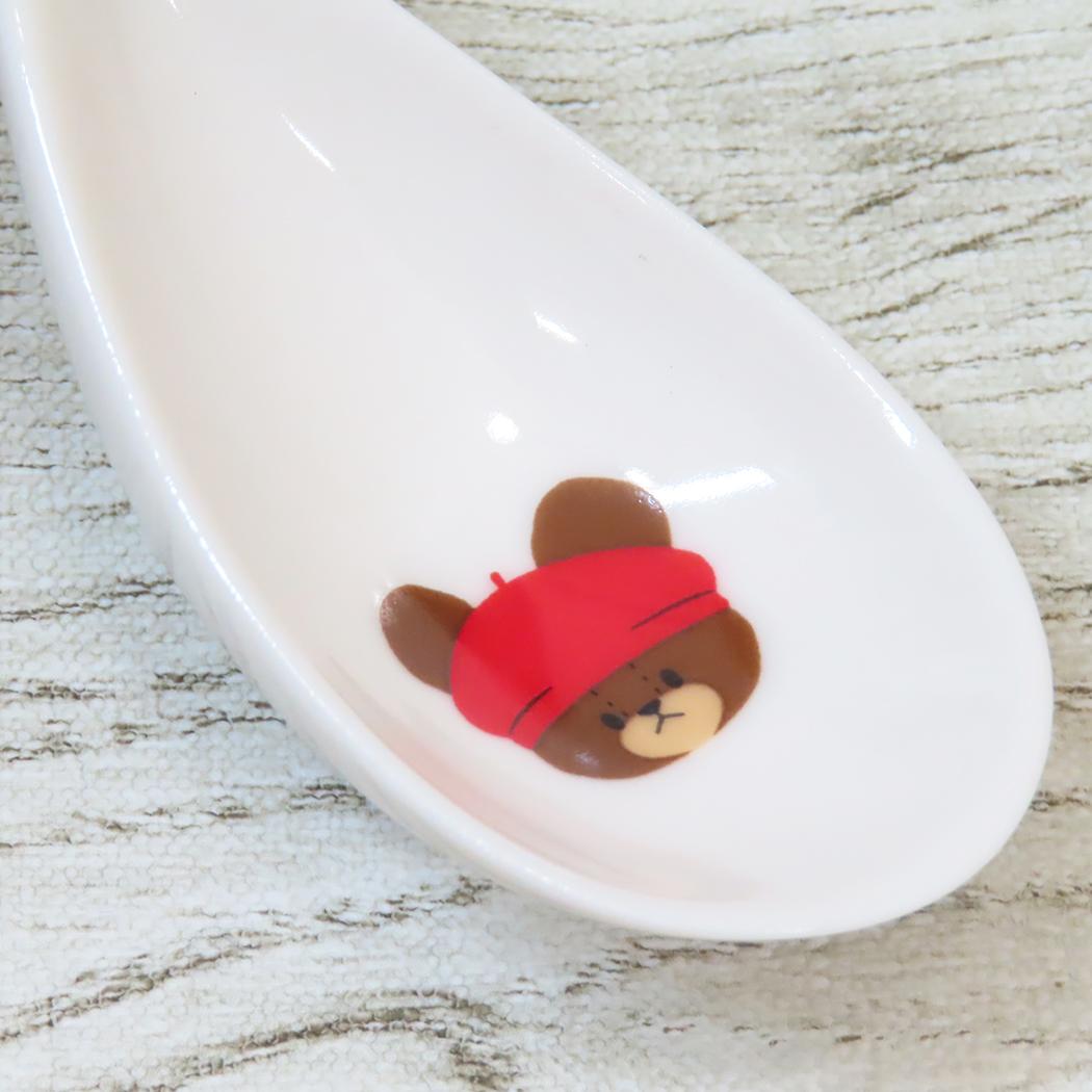 ラーメン&レンゲセット 中華どんぶり くまのがっこう ジャッキーズチョコレート 金正陶器 食器 絵本