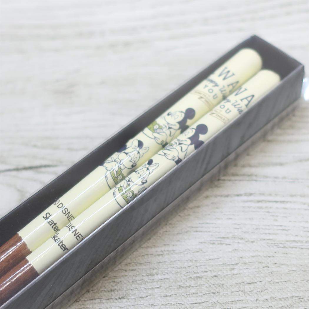 塗り箸 21cm おはし ミッキーマウス グリーンワールド ディズニー スケーター テーブルウェア メール便可