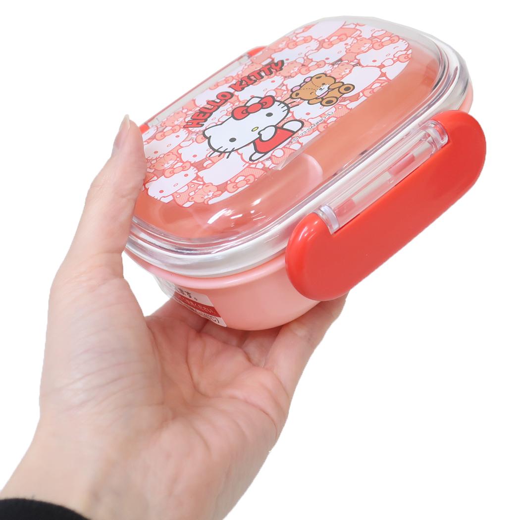 抗菌食洗器対応ふわっとフタタイトランチボックス お弁当箱 ハローキティ 270ml うしろうしろ サンリオ スケーター 一段ランチボックス