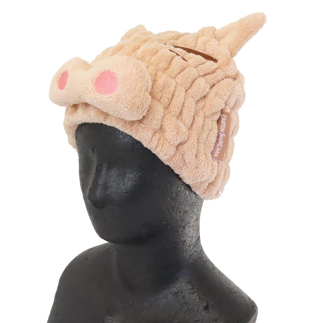 吸水速乾タオルキャップ キャップタオル クレヨンしんちゃん ぶりぶりざえもん スケーター マイクロファイバー アニメメール便可