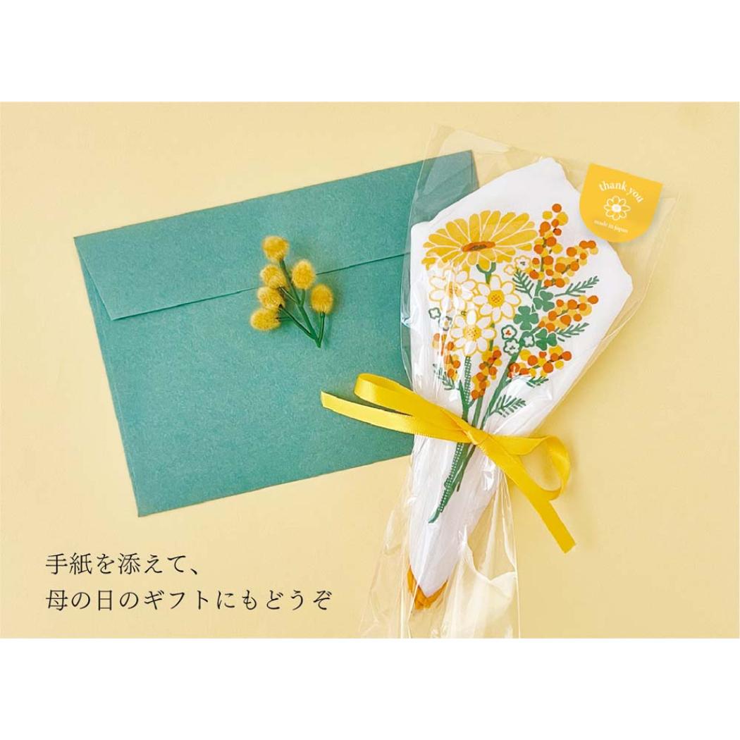 ハンカチ colors花束ハンカチ YE デコレ プレゼント インテリア かわいい グッズ シネマコレクション