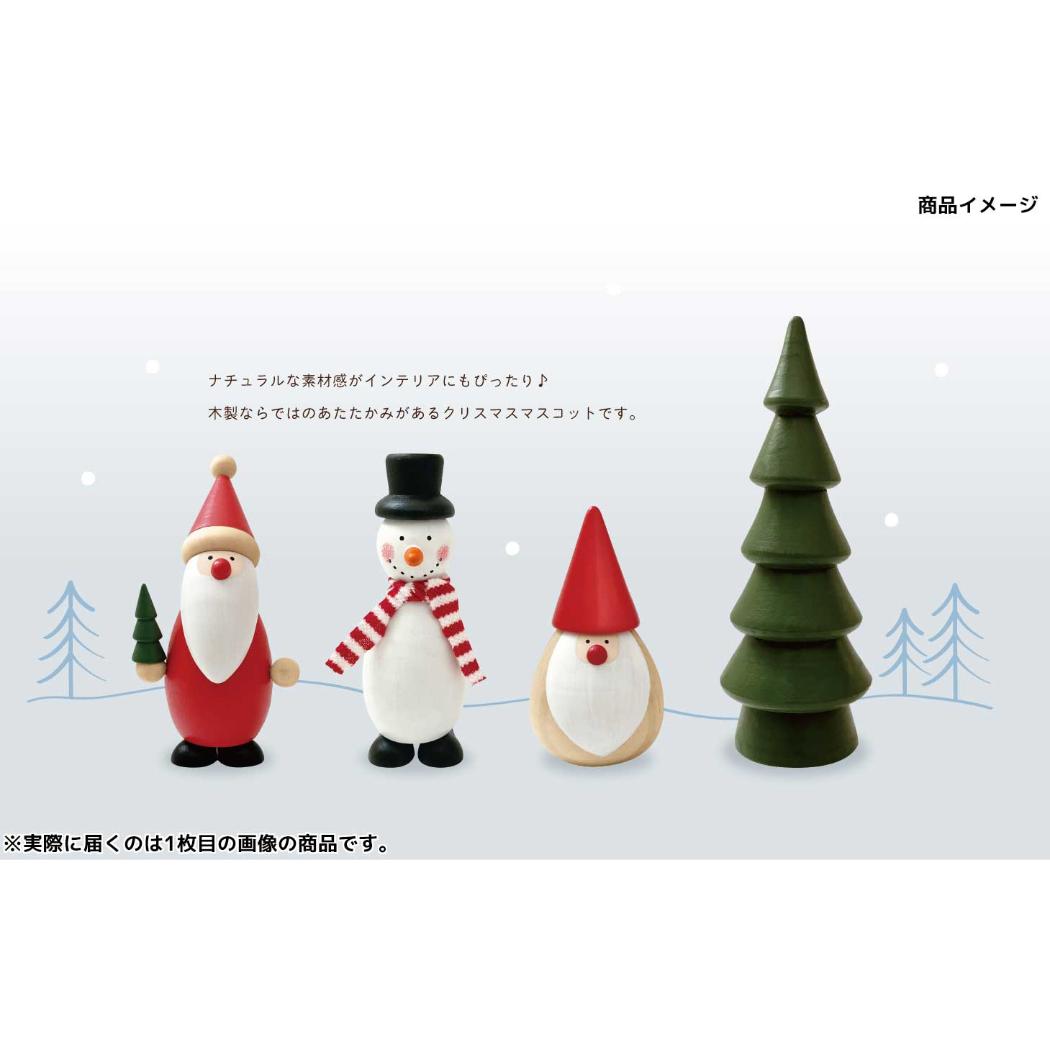 クリスマスウッドマスコット マスコット サンタ デコレ インテリア かわいい
