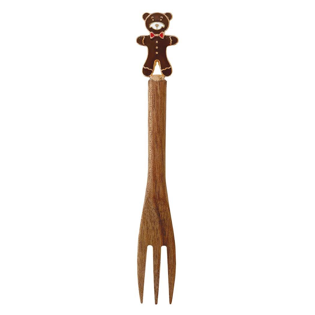 クリスマス 食器 ウッドカトラリー ベアフォーク デコレ