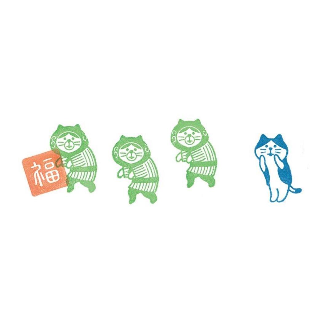 FUKUMONOはんこ スタンプ どろぼう猫 デコレ かわいい お正月 メール便可