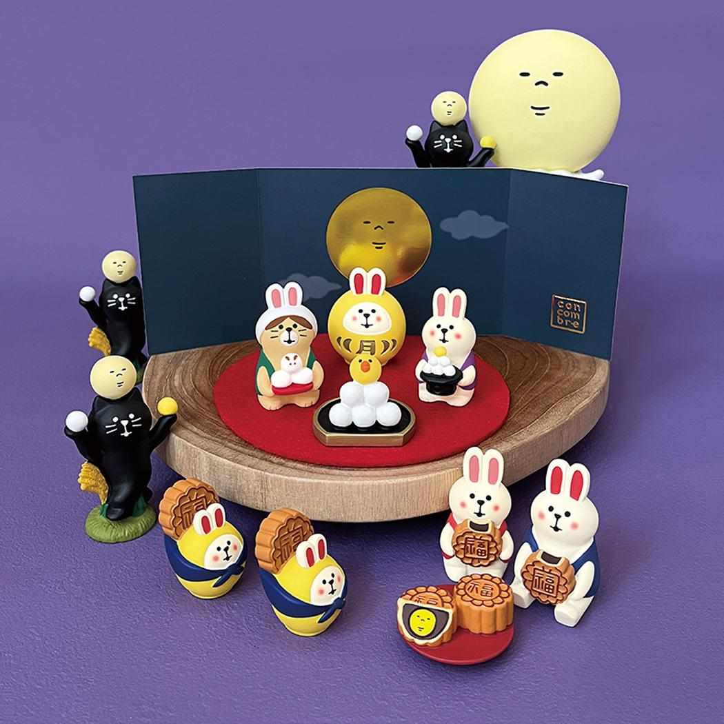 ぽっちゃりうさぎ 月餅 マスコット concombre デコレ インテリア かわいい プレゼント