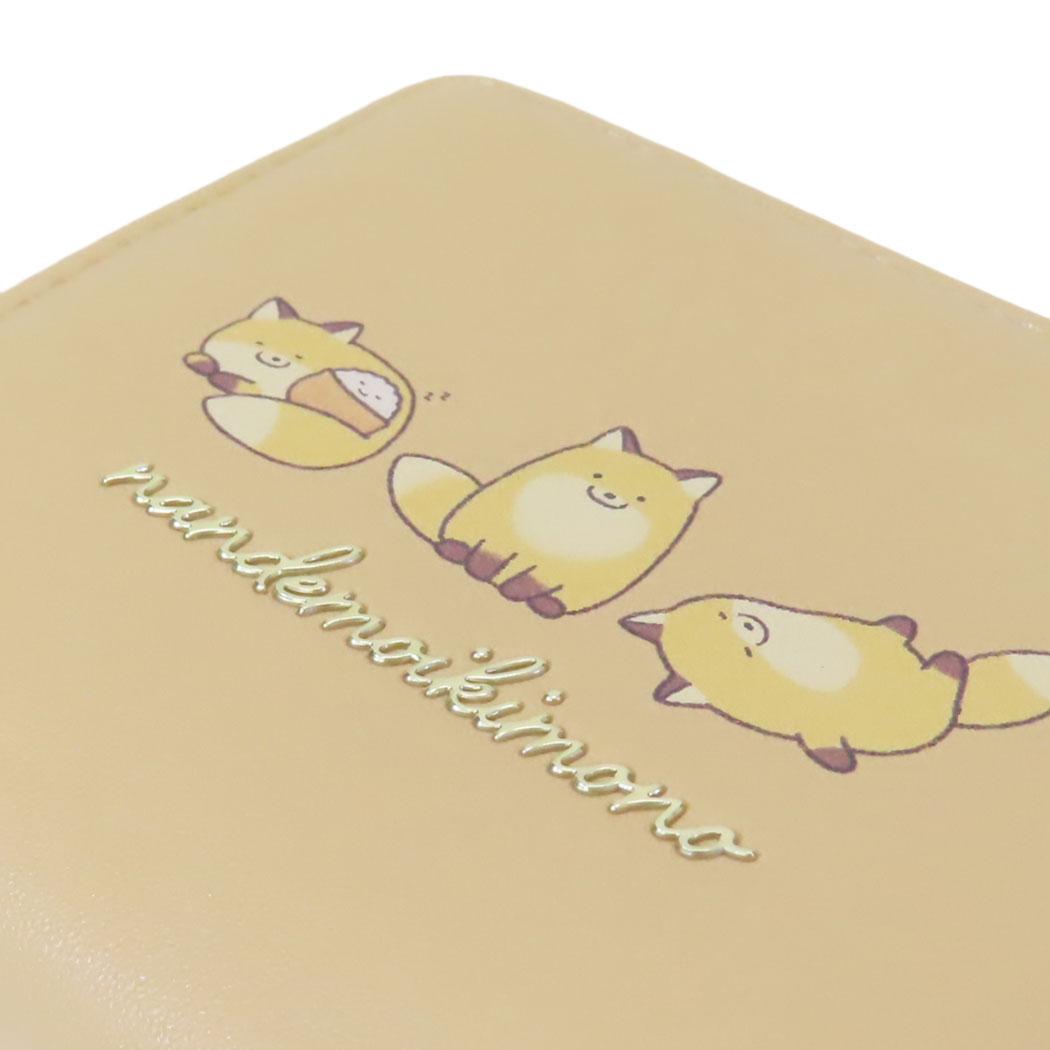 折りたたみ財布 二つ折り財布 なんでもいきもの だめきつね サンアート ラウンド札入れ ラウンドショートウォレット レディース プレゼント ギフト