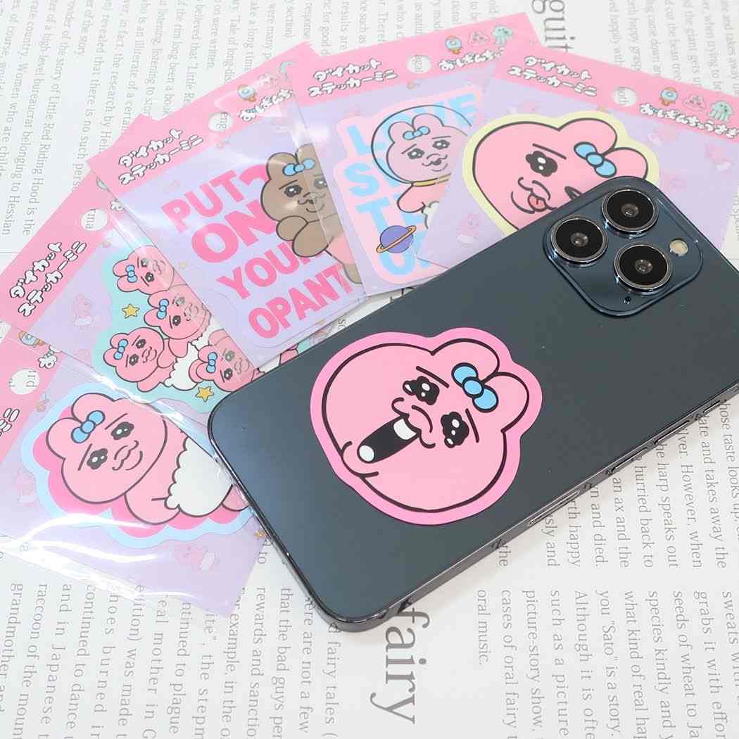 ダイカットステッカーミニ ダイカットシール おぱんちゅうさぎ 9 エンスカイ スマホデコ デコシール メール便可