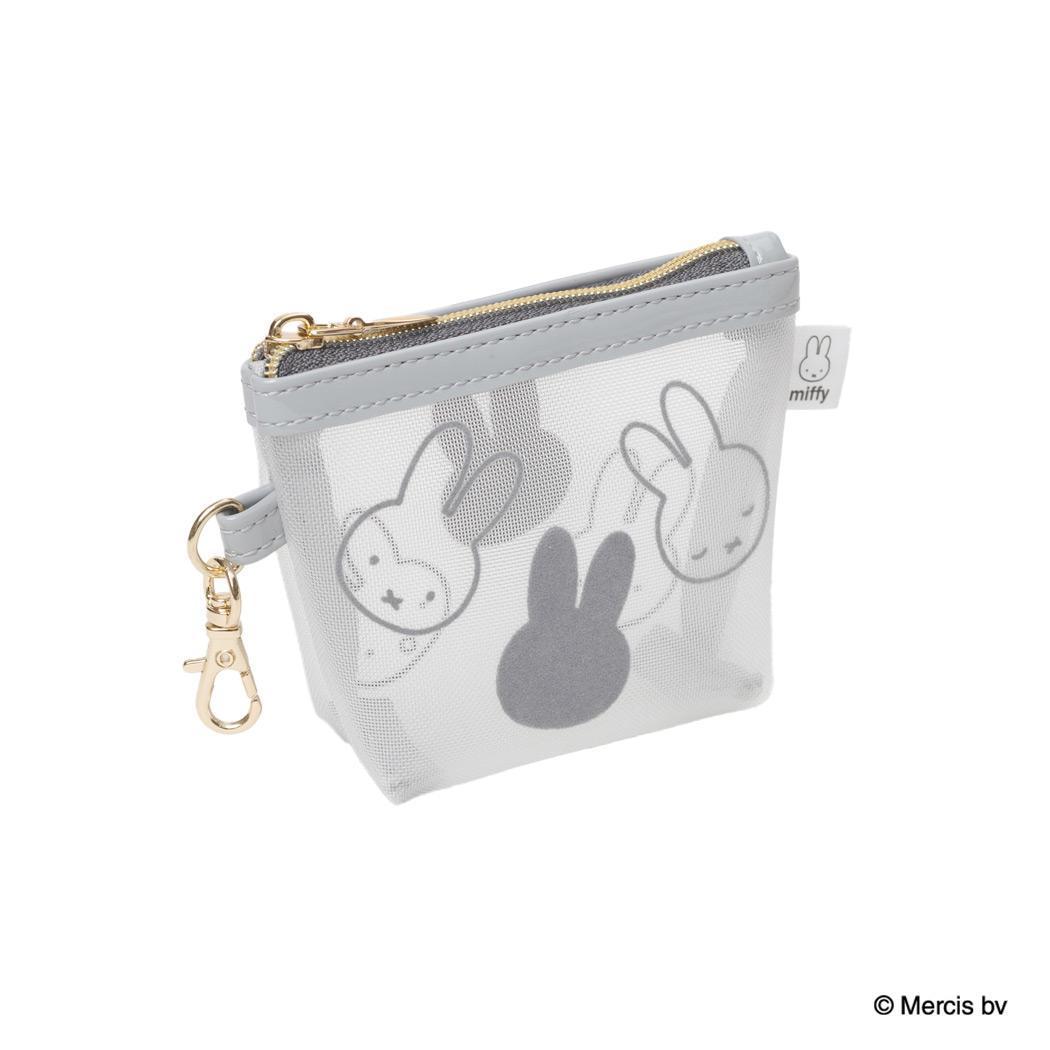 ミッフィー ミニポーチ MIFFY FLOCKY マイクロミニ台形ポーチ グレー ディックブルーナ エフエービージャパン 小物入れ 絵本キャラクター グッズ シネマコレクション