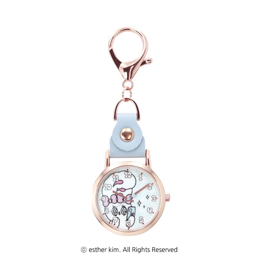 エスターバニー キーホルダー 時計 レザー KC ウォッチ G BL Esther Bunny フィールドワーク プレゼント レディース 女性 女の子 キャラクター グッズ メール便可 シネマコレクション