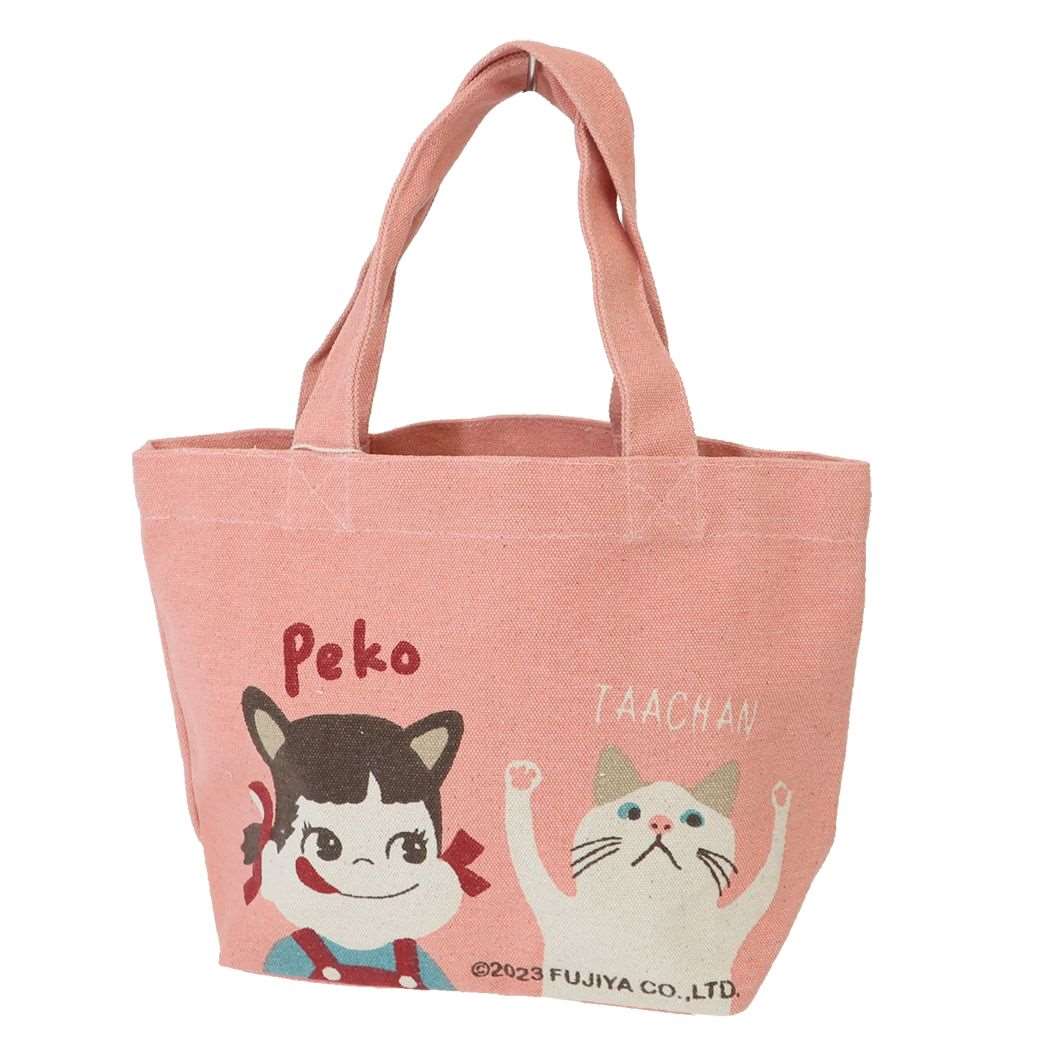 ミニトート ランチバッグ 不二家のペコちゃん ペコとターチャン フレンズヒル お弁当かばん かわいい メール便可