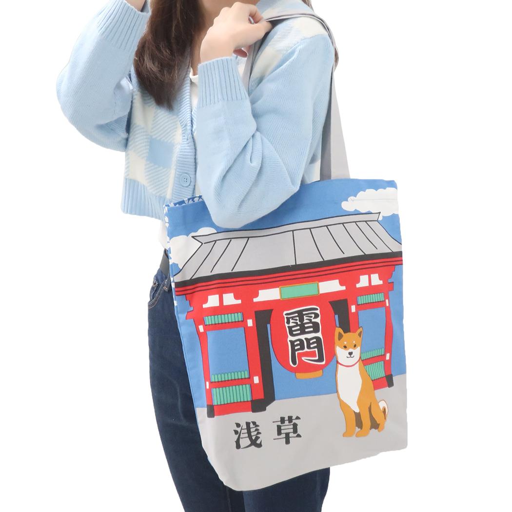 A4トート トートバッグ あさくさしばた ブルー フレンズヒル FRIENDSHILL カジュアルトート 手提げかばん かわいい メール便可