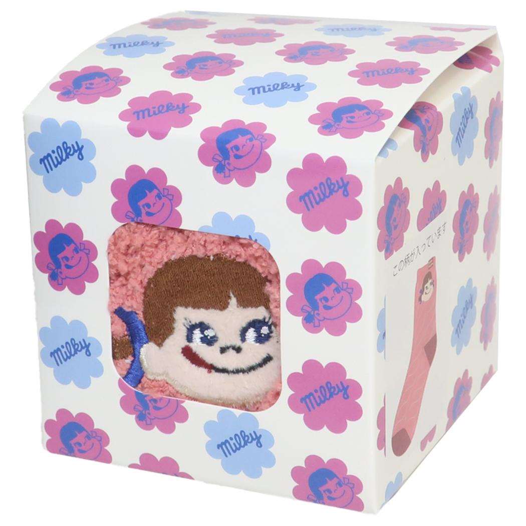 もこもこルームソックス 女性用防寒靴下 ペコちゃん ピンク フレンズヒル ウォーマー雑貨 防寒対策