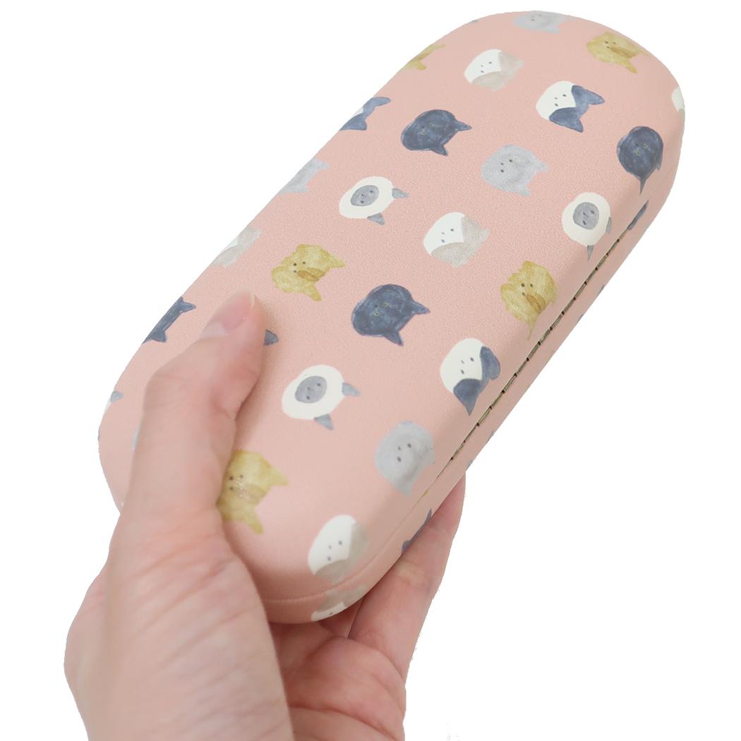 クロス付きメガネケース 眼鏡ケース ニャンズ フレンズヒル FRIENDSHILL ハードタイプ プレゼント