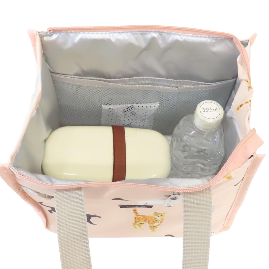 スクエアランチバッグ ランチトート メニーキャット ピンク フレンズヒル お弁当バッグ かわいい