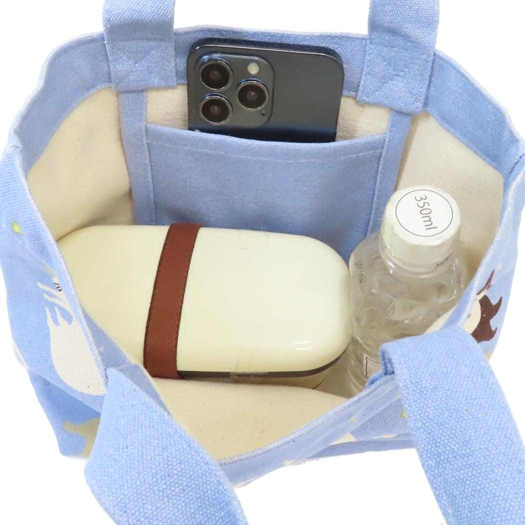 ミニトート ランチバッグ スヤスヤフレンズ ブルー ねこ フレンズヒル FRIENDSHILL お弁当かばん かわいい メール便可
