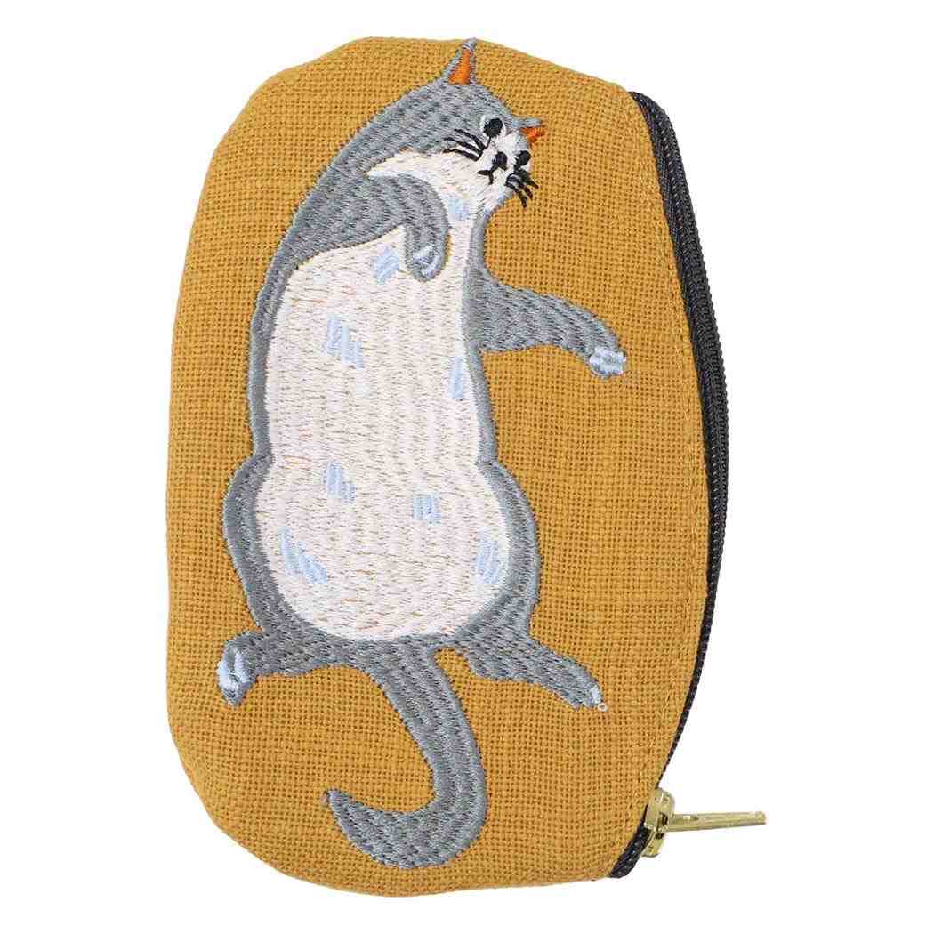 ouaf ouaf&miaou marche ミニポーチ 刺繍ポーチ ハチワレ ねこ フレンズヒル かわいい 小物入れ プレゼント グッズ メール便可 シネマコレクション