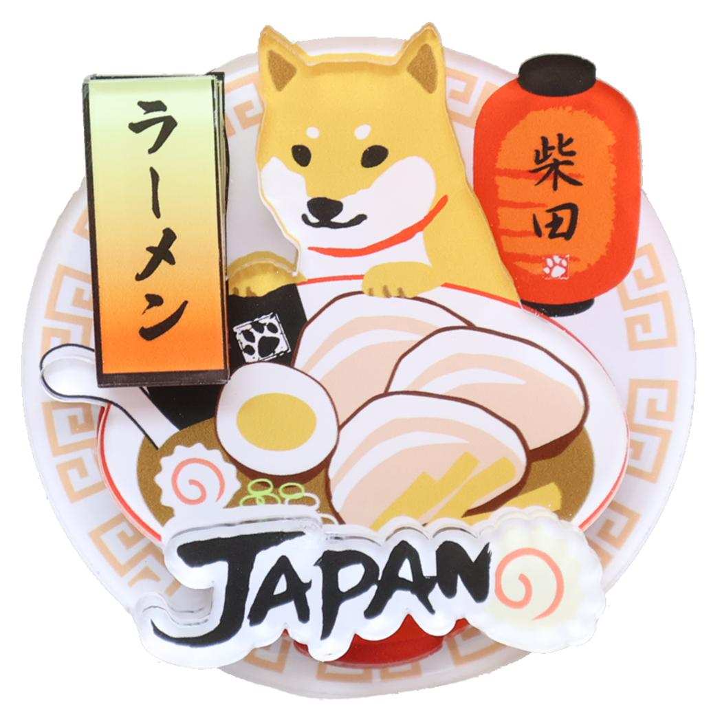 磁石 マグネット ラーメンしばた WHITE いぬ フレンズヒル プレゼント お土産 かわいい グッズ メール便可 シネマコレクション