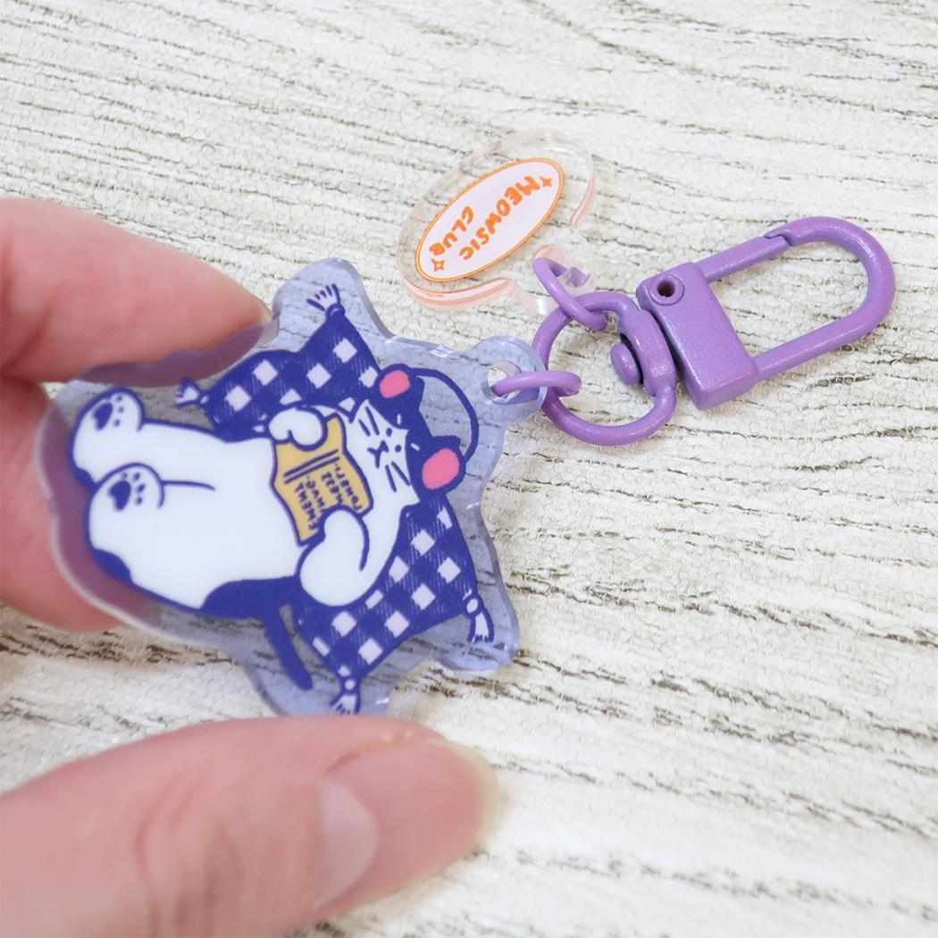 アクリルキーリング キーホルダー 黒白小姐 クリエイターズサーカス ねこ フロンティア プレゼント アクキー CREATORS CIRCUS メール便可
