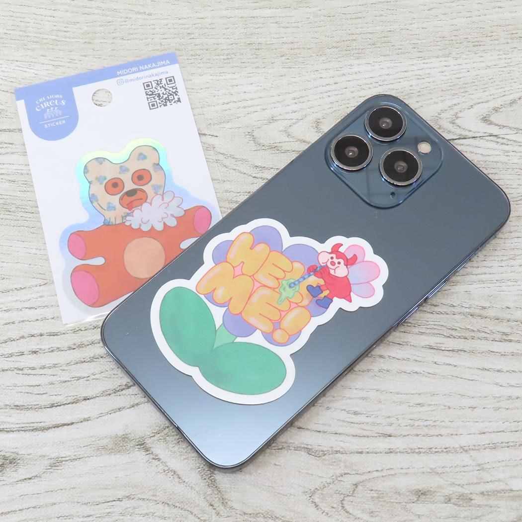 CREATORS CIRCUS クリエイターズサーカス ステッカー MIDORI NAKAJIMA MY TEDDY フロンティア 耐水 耐光 デコシール スマホステッカー メール便可